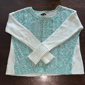 Turquoise American Eagle Cable Knit Sweater